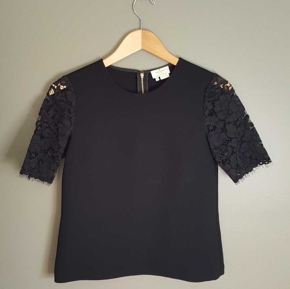 Kate Spade New York Lace Sleeve Top Sz. 00